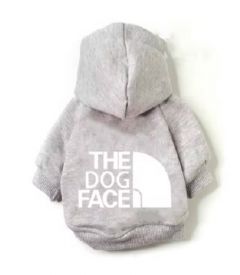Mjuk hoodie Dog Face Gray | Storlekar: S-XXL