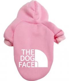 Mjuk hoodie Dog Face Rosa | Storlekar: S-XXL
